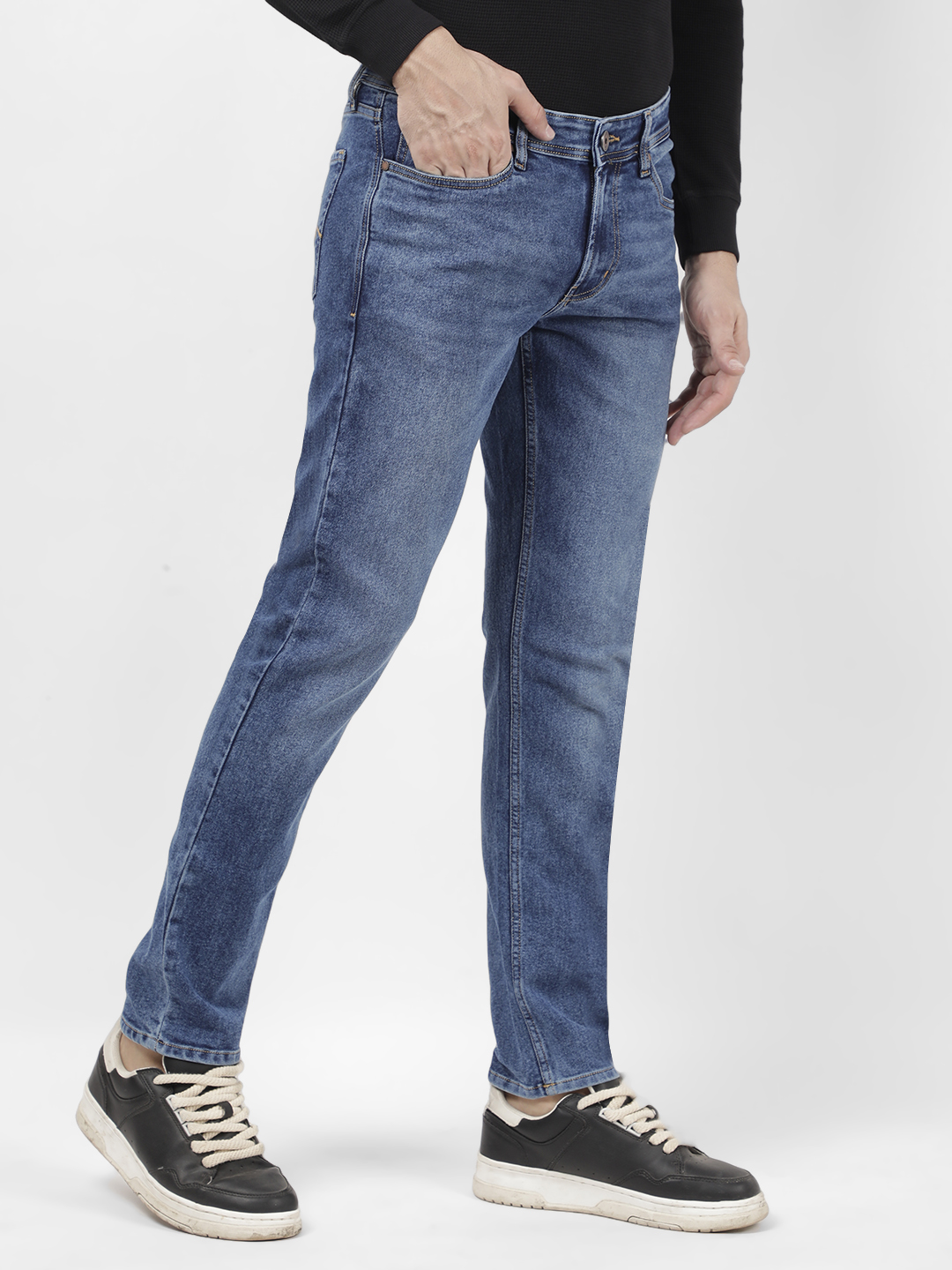 Numero Uno Men Solid Blue Jeans